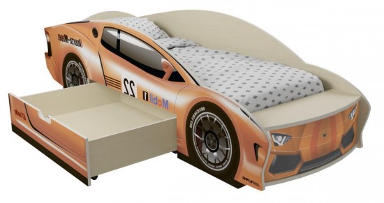 Детская кровать в форме машины