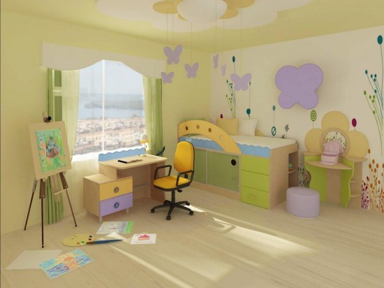 Оформление детской комнаты для маленького ребенка2